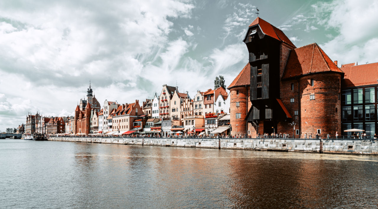 Altstadt von Danzig mit Krantor